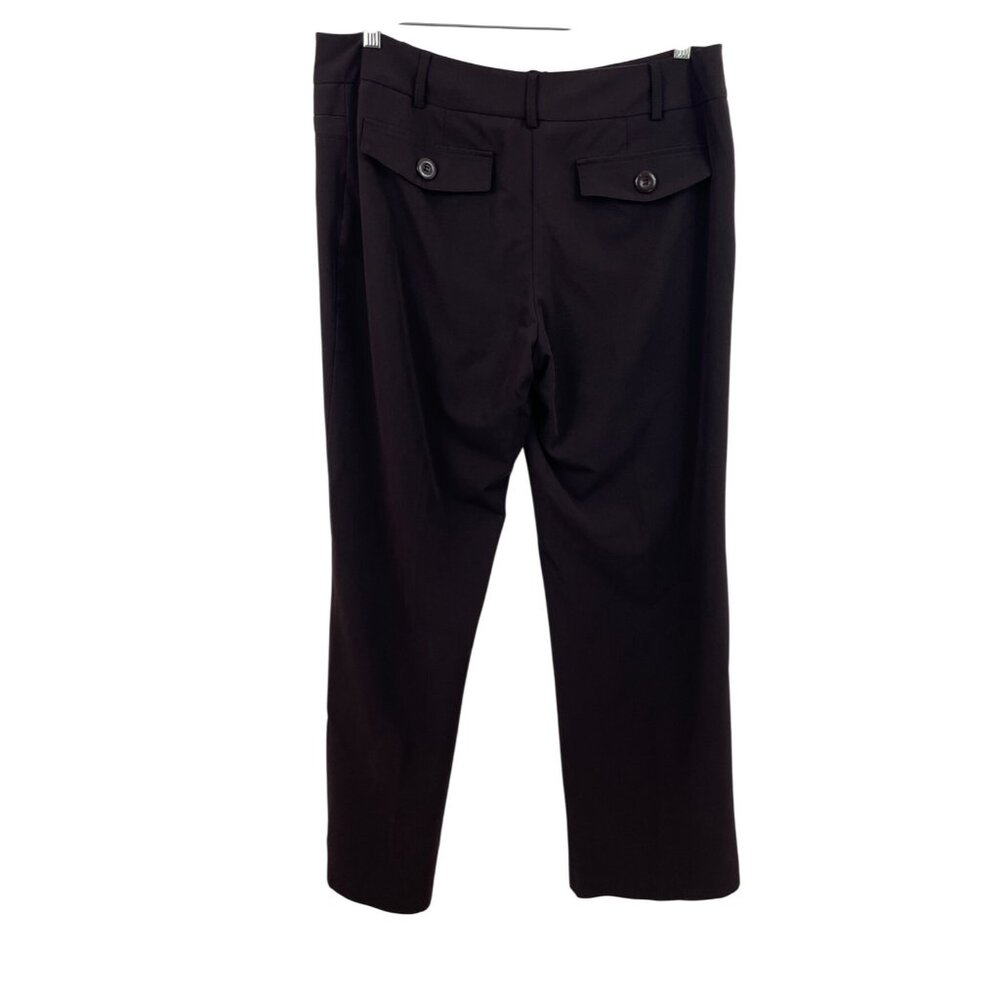 Studio 1940 Womens Size 14 Brown Solid Wide Leg Trouser Pants - Picture 2 of 6